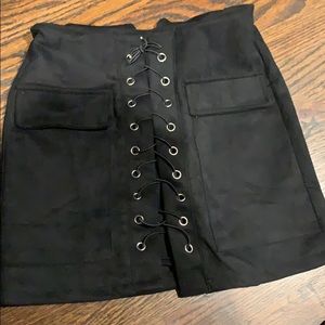 Faux Suede Skirt
